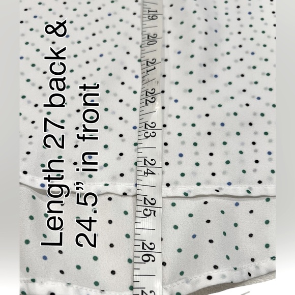 HALOGEN WOMEN’S DRESS BLOUSE SIZE M BUST 20.5” LENGTH Front 24.5” Back 27” HI/LO - Picture 12 of 15